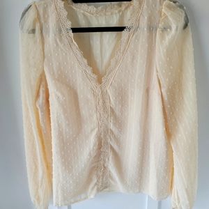 Beige sheer top